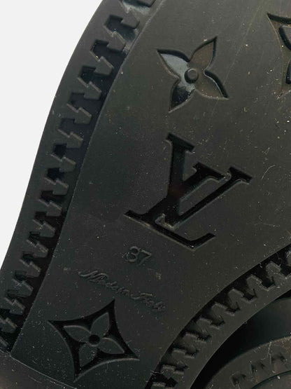 LOUIS VUITTON Black Monogram Size EU 37 Knee High Boots