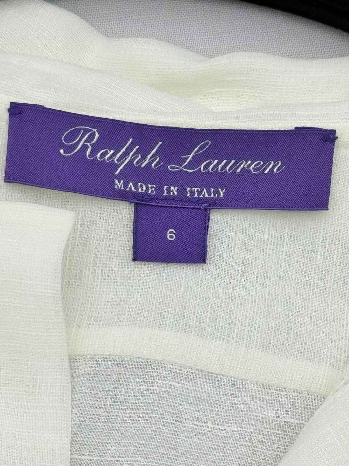 RALPH LAUREN Purple Label Off-white Size US 6 Shirt