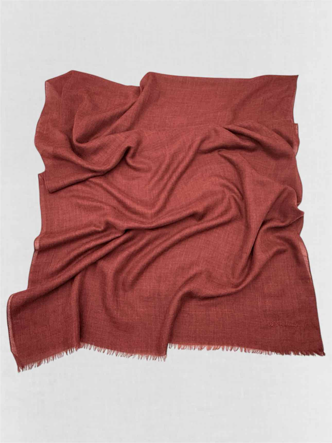 SALVATORE FERRAGAMO Burgundy Scarf