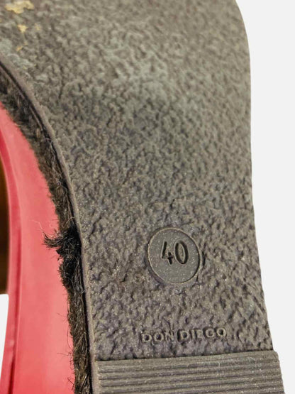 FENDI T-bar Red & Brown Size EU 40 Wedges