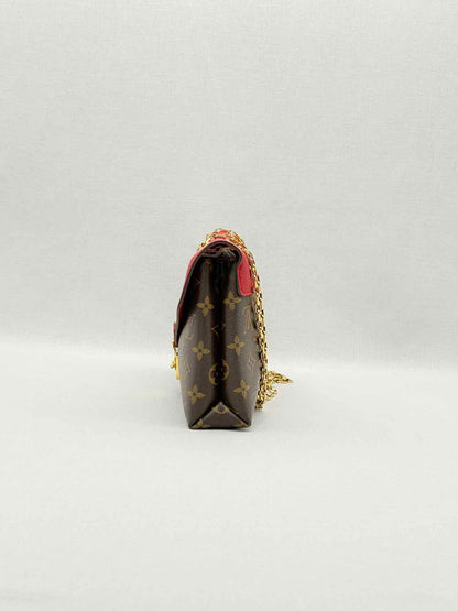 LOUIS VUITTON Pallas Chain Red Monogram Shoulder Bag