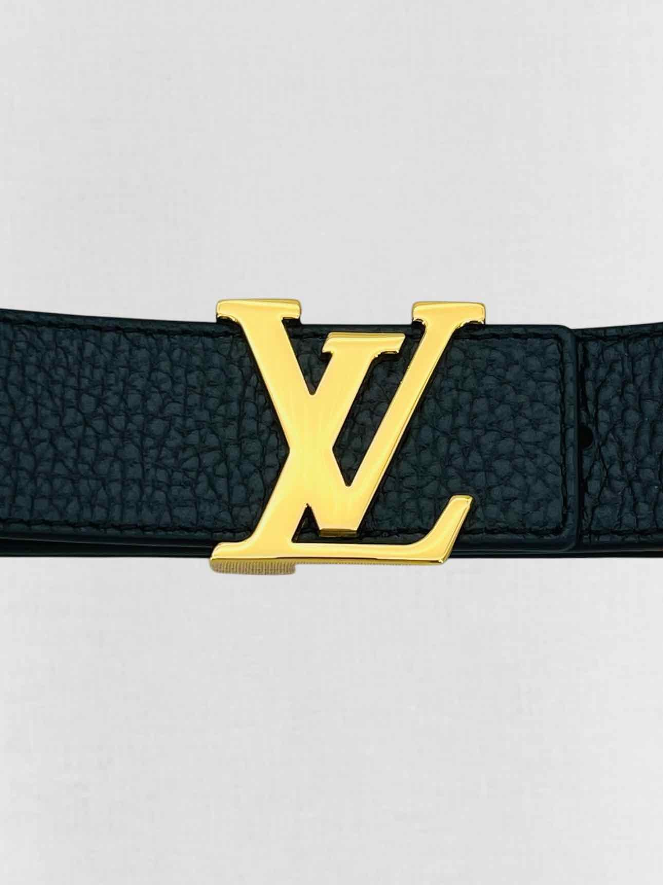 LOUIS VUITTON Black & Tan Belt