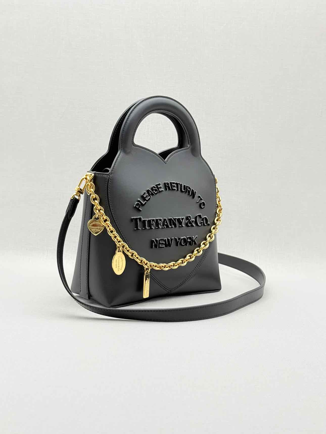 TIFFANY & CO Return To Tiffany Black C Print Tote Bag