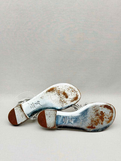 GUISEPPE ZANOTTI Silver Size EU 38.5 Sandals