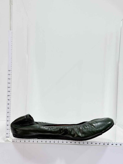 LANVIN Scrunch Green Size EU 38 Ballet Flats