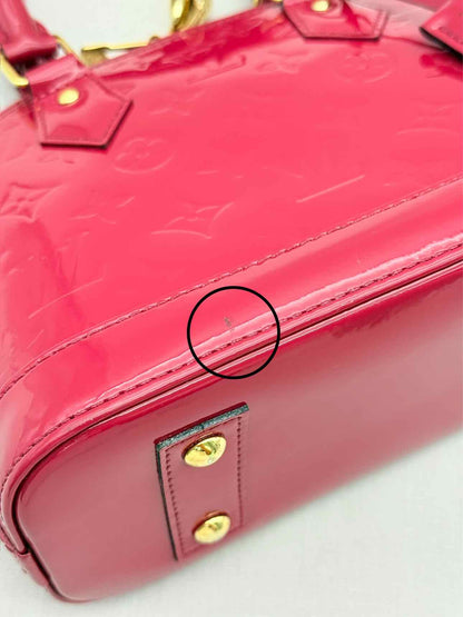 LOUIS VUITTON Alma Red Monogram Top Handle