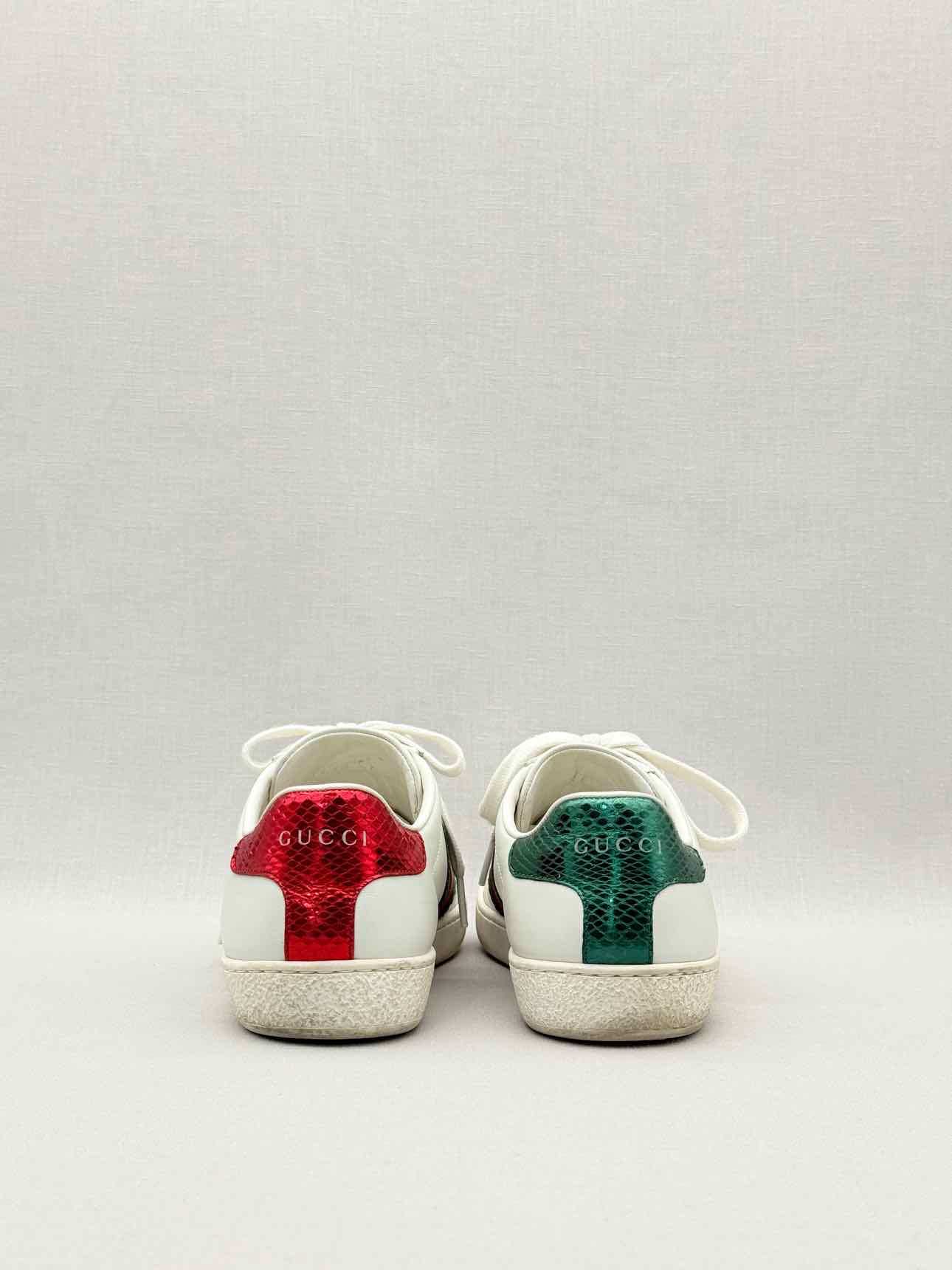 GUCCI Ace Bee White Multicolor Size EU 36 Sneakers