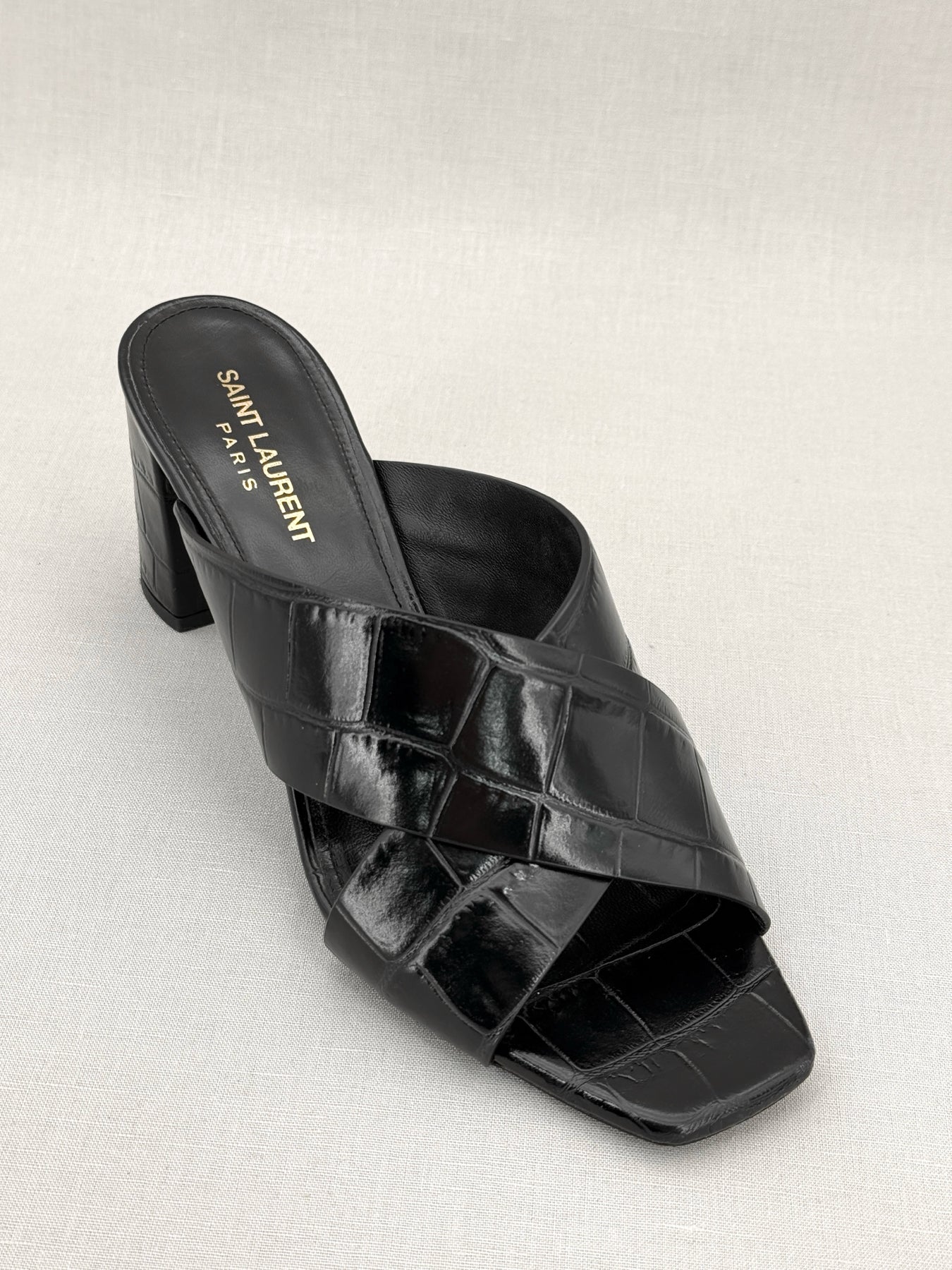 SAINT LAURENT Loulou Black Size EU 38.5 Mules