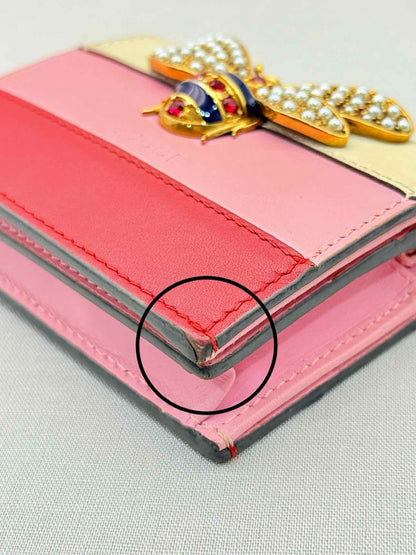 GUCCI Pink Multicolor Compact Wallet
