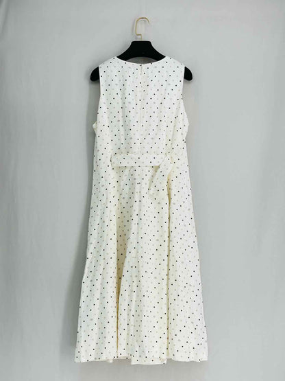 TED BAKER Belted Off-white Size Large Midi Dress