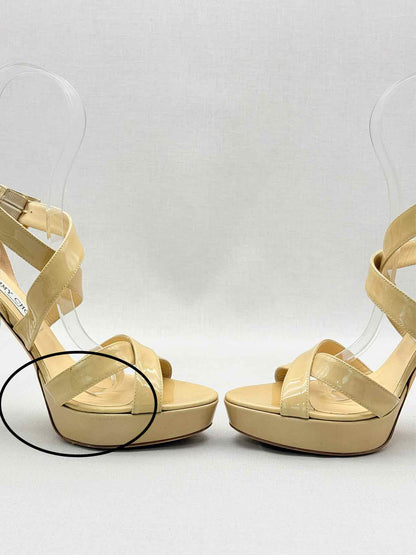 JIMMY CHOO Vamp Beige Size EU 40.5 Platform Sandals