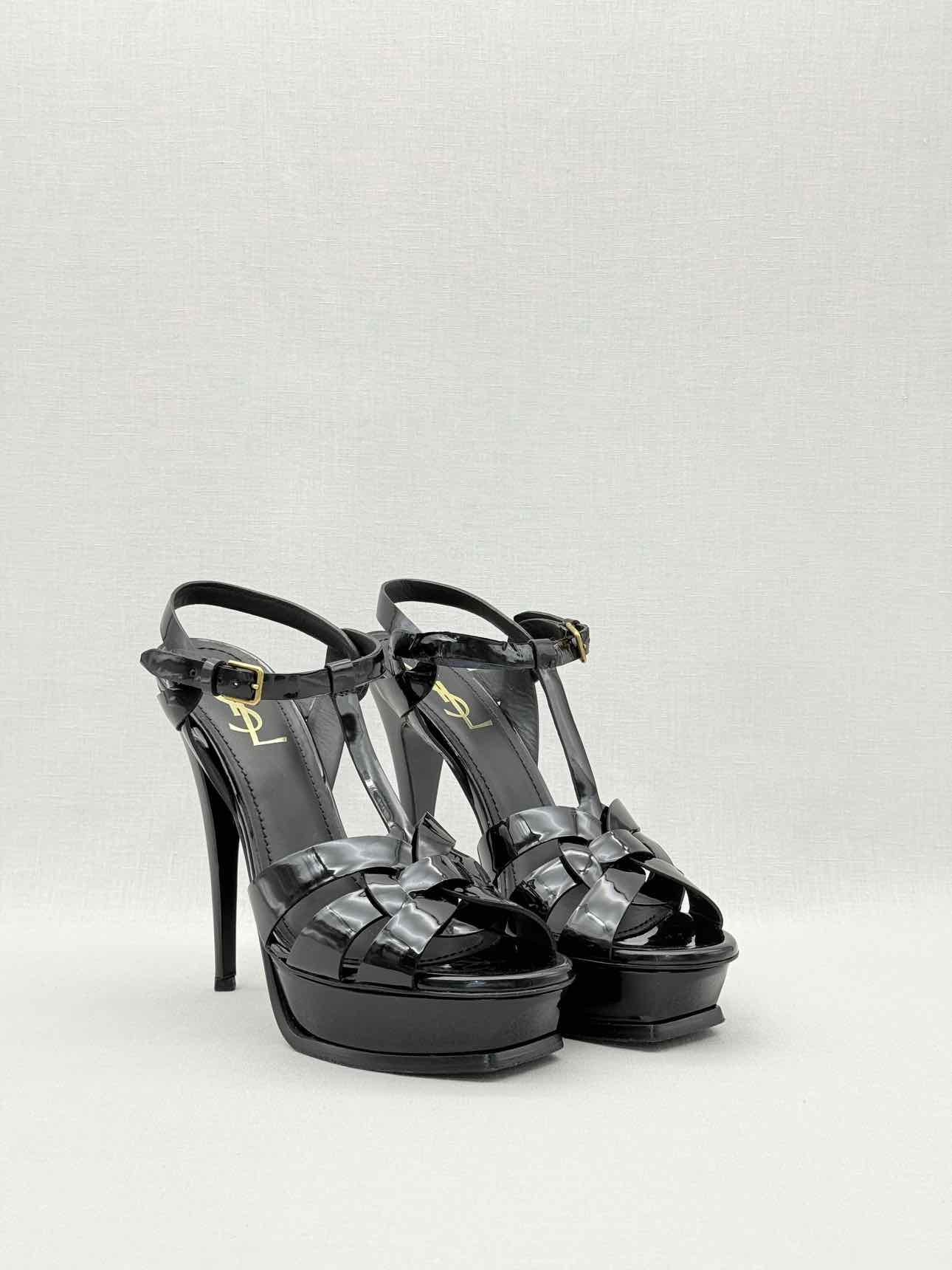 YSL Tribute Black Size EU 40 Platform Sandals