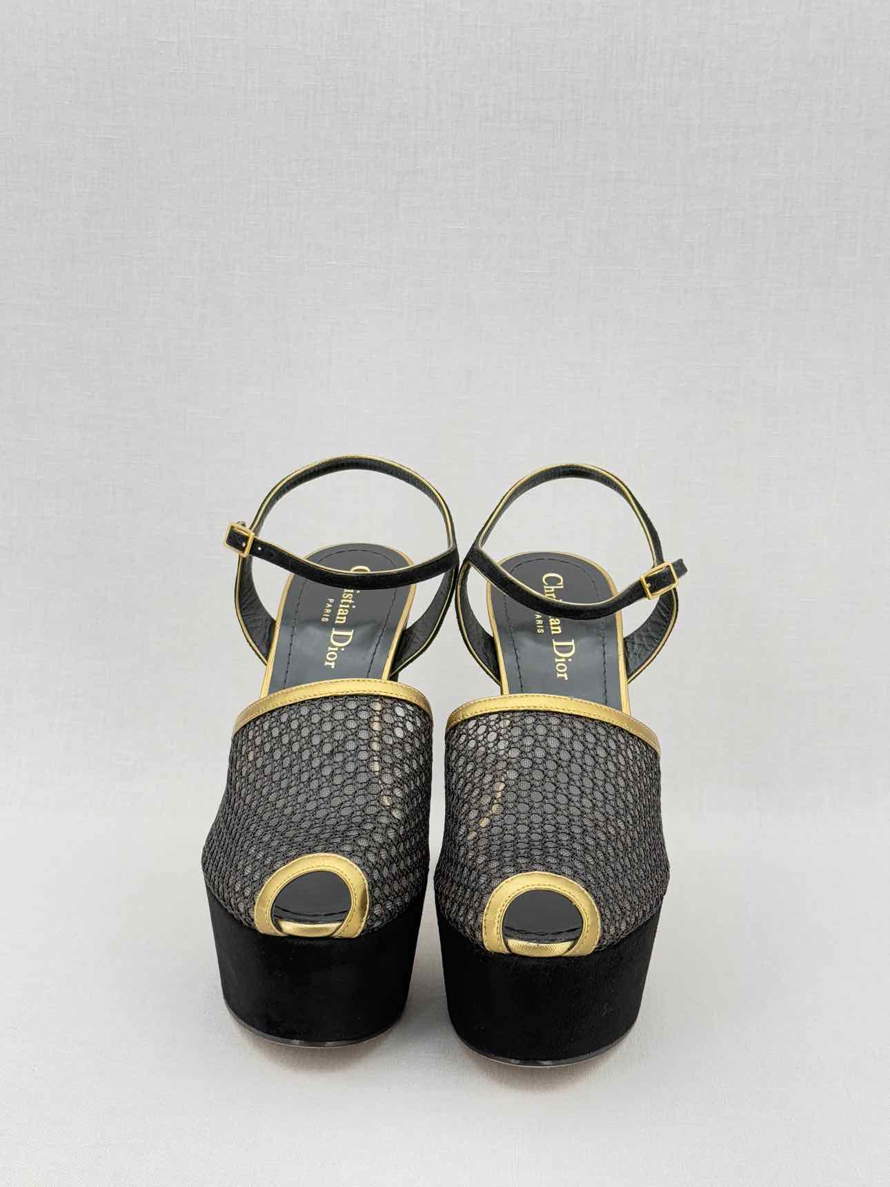 CHRISTIAN DIOR Black Size EU 37 Heeled Sandals