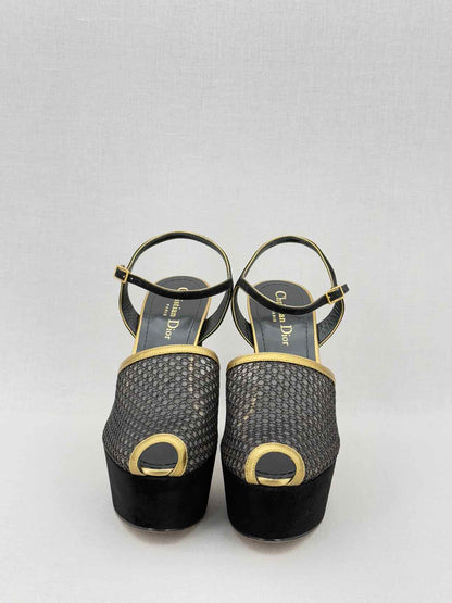 CHRISTIAN DIOR Black Size EU 37 Heeled Sandals