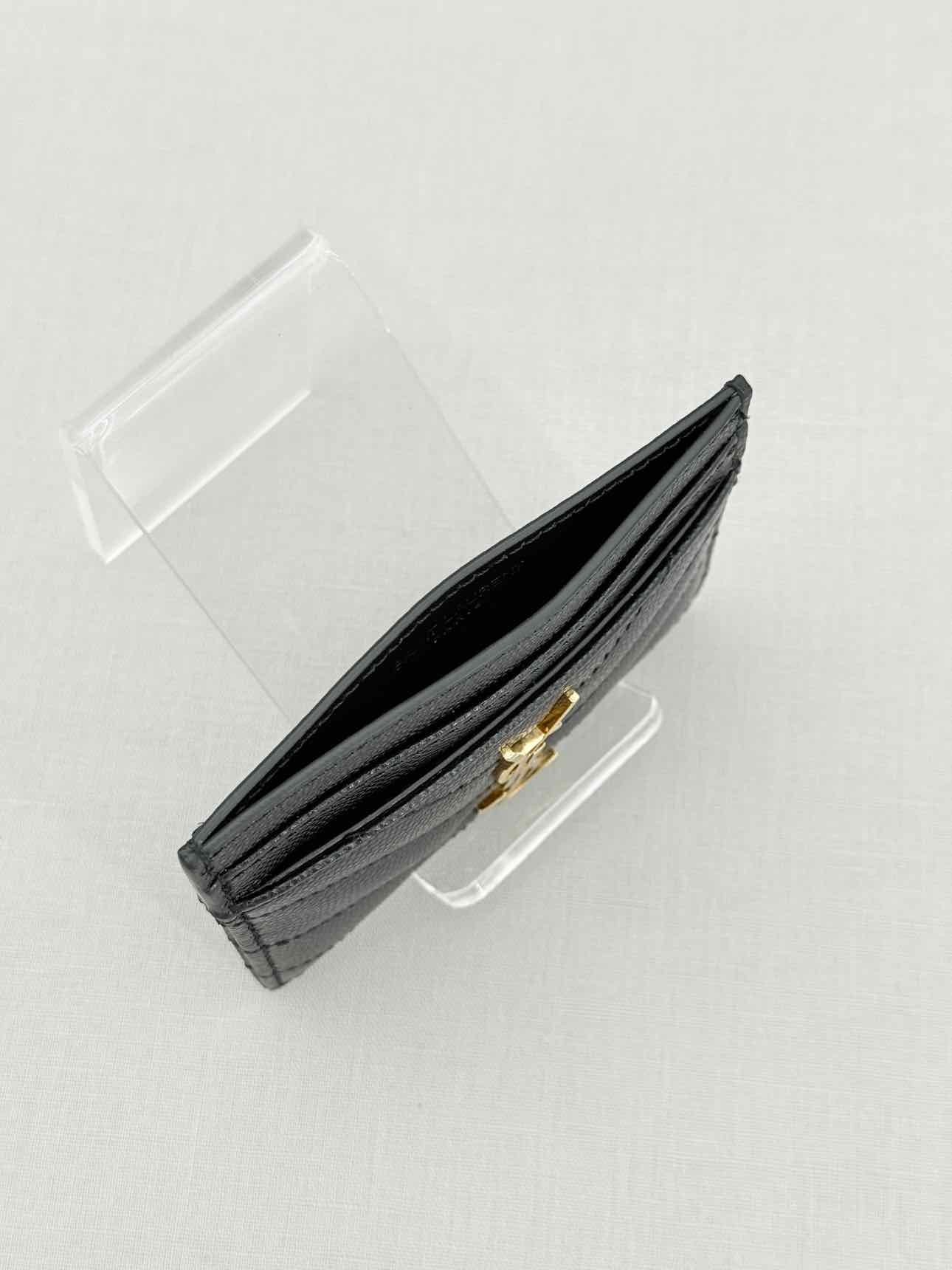 SAINT LAURENT Black Monogram Card Holder