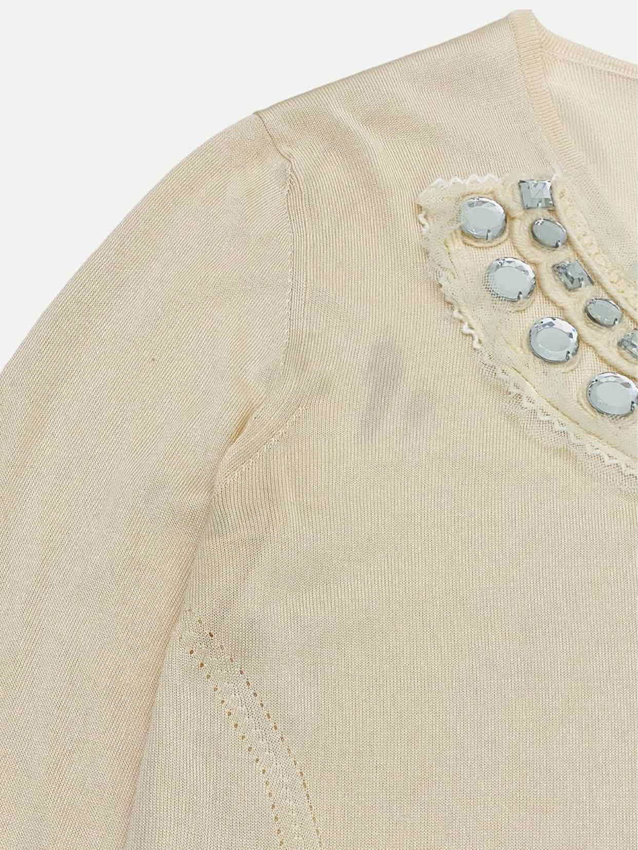 CHRISTIAN DIOR Basic Beige Cardigan