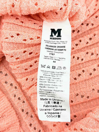 M MISSONI Peach Wavy Size US 8 2 PC Top