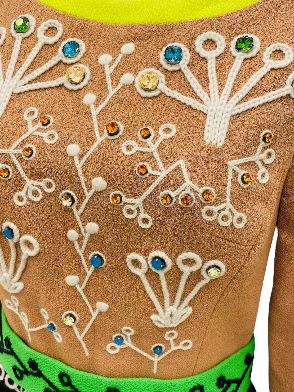 PETER PILOTTO Mocha & Black Size US 2 Knee Length Dress