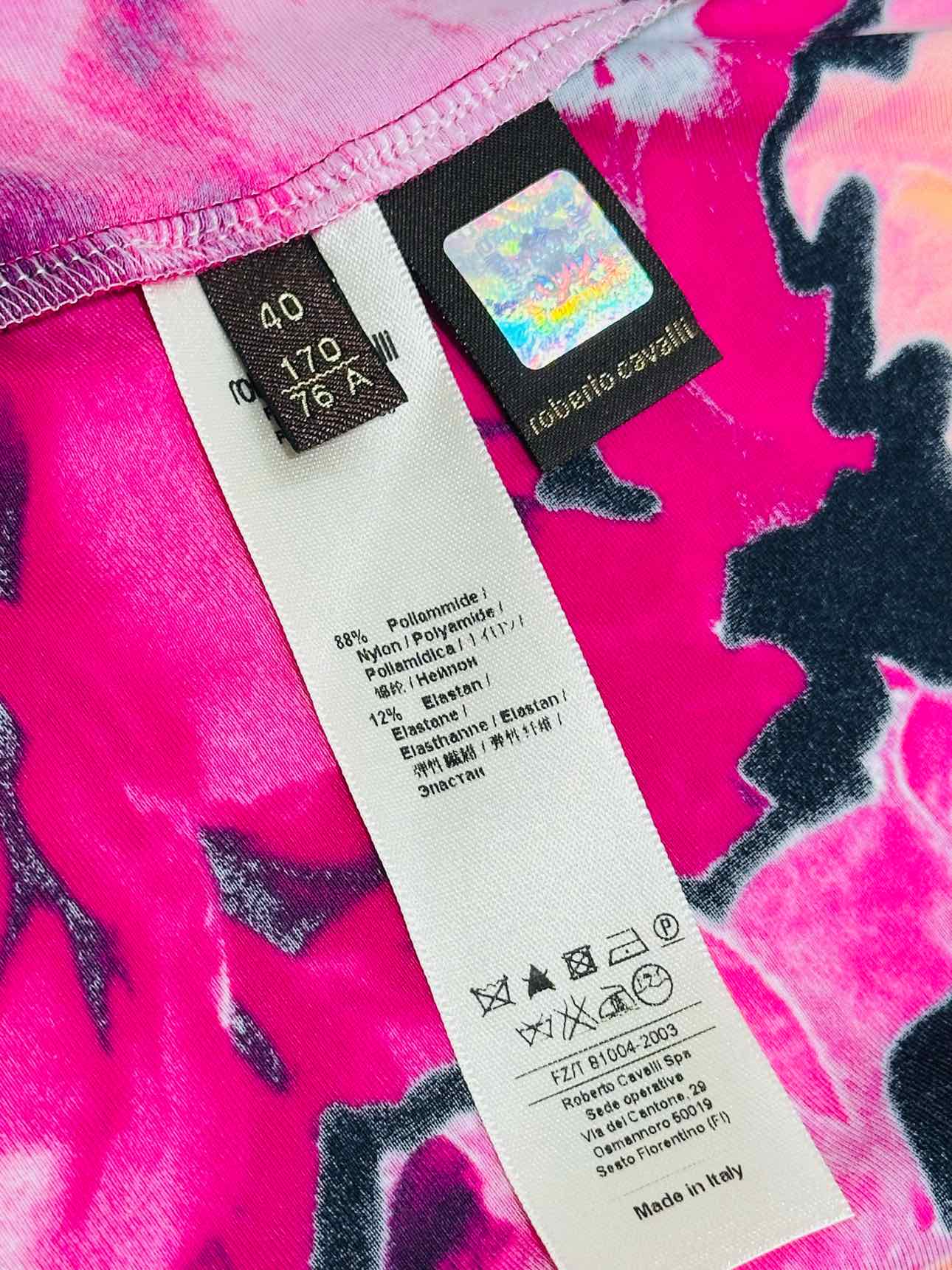 ROBERTO CAVALLI Pink & Black Size US 4 Long Skirt