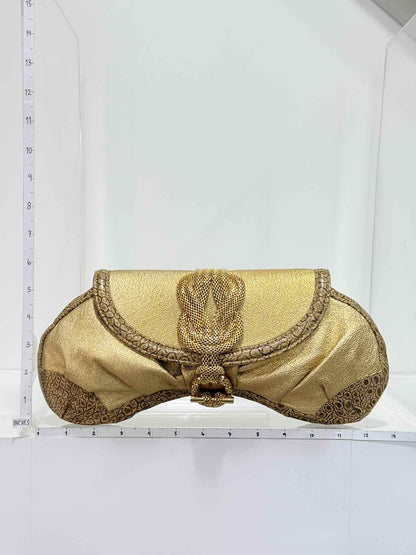 LARA BOHINC Metallic Gold Clutch