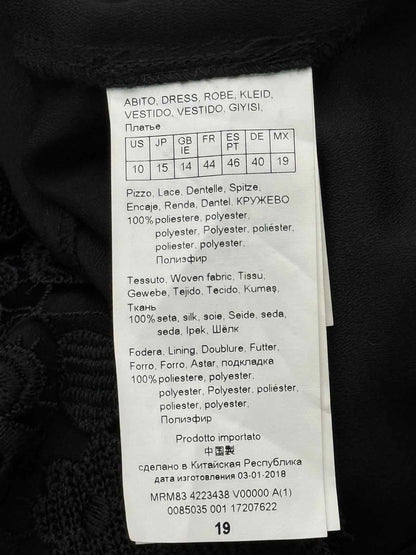 MARINA RINALDI Danae Black Size US 10 Midi Dress