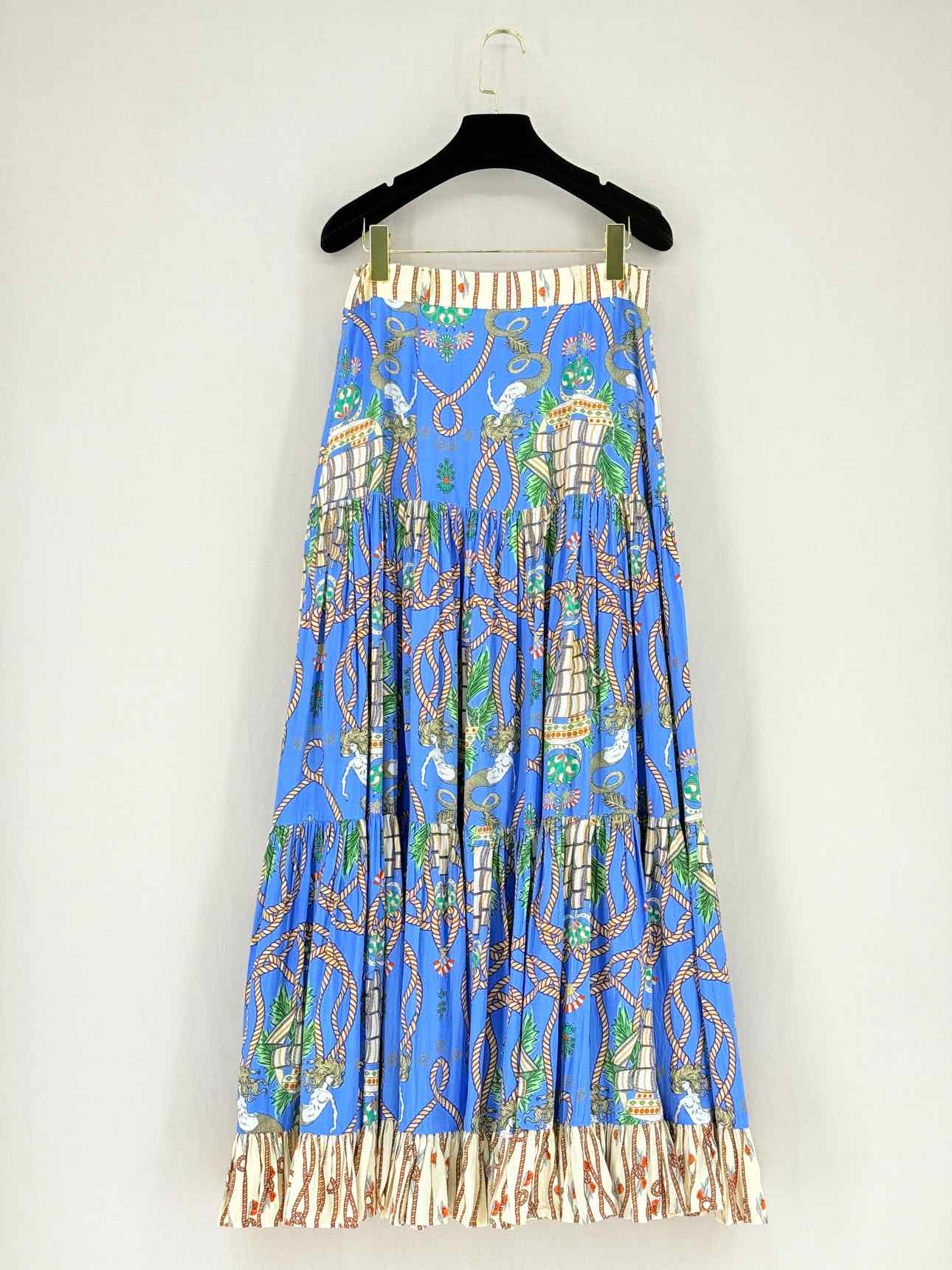 PAOLITA Thalia Blue Multicolor Size Small Long Skirt
