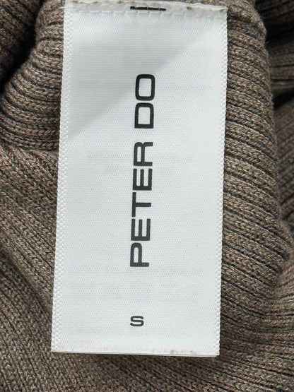 PETER DO Taupe Ribbed Size Small Long Dress