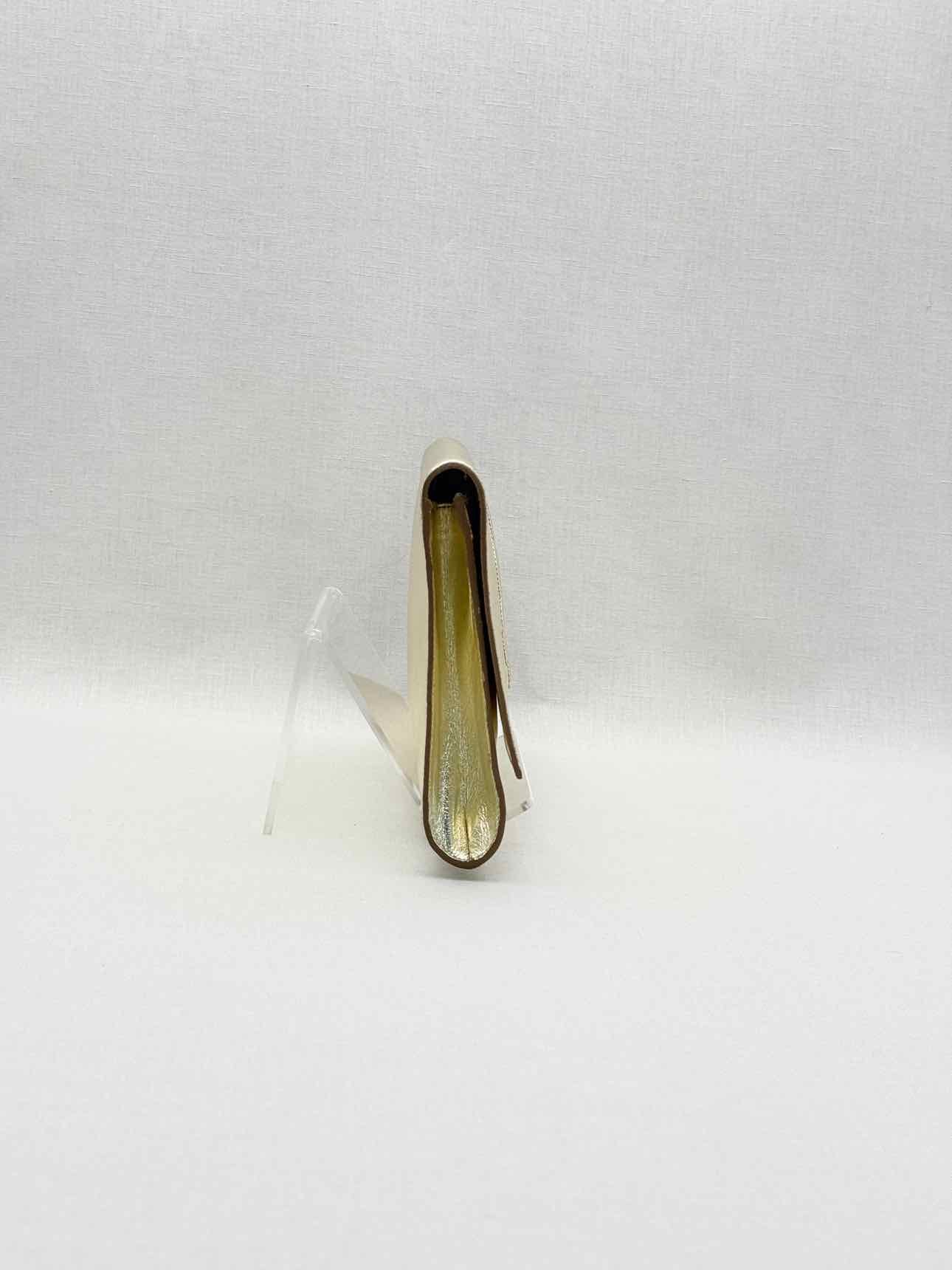 YVES SAINT LAURENT Belle De Jour Metallic Gold Clutch
