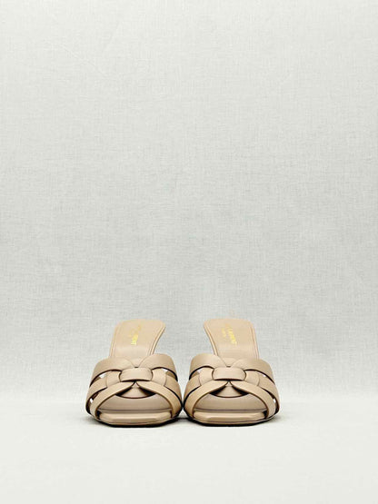 SAINT LAURENT Tribute Beige Size EU 39 Mules