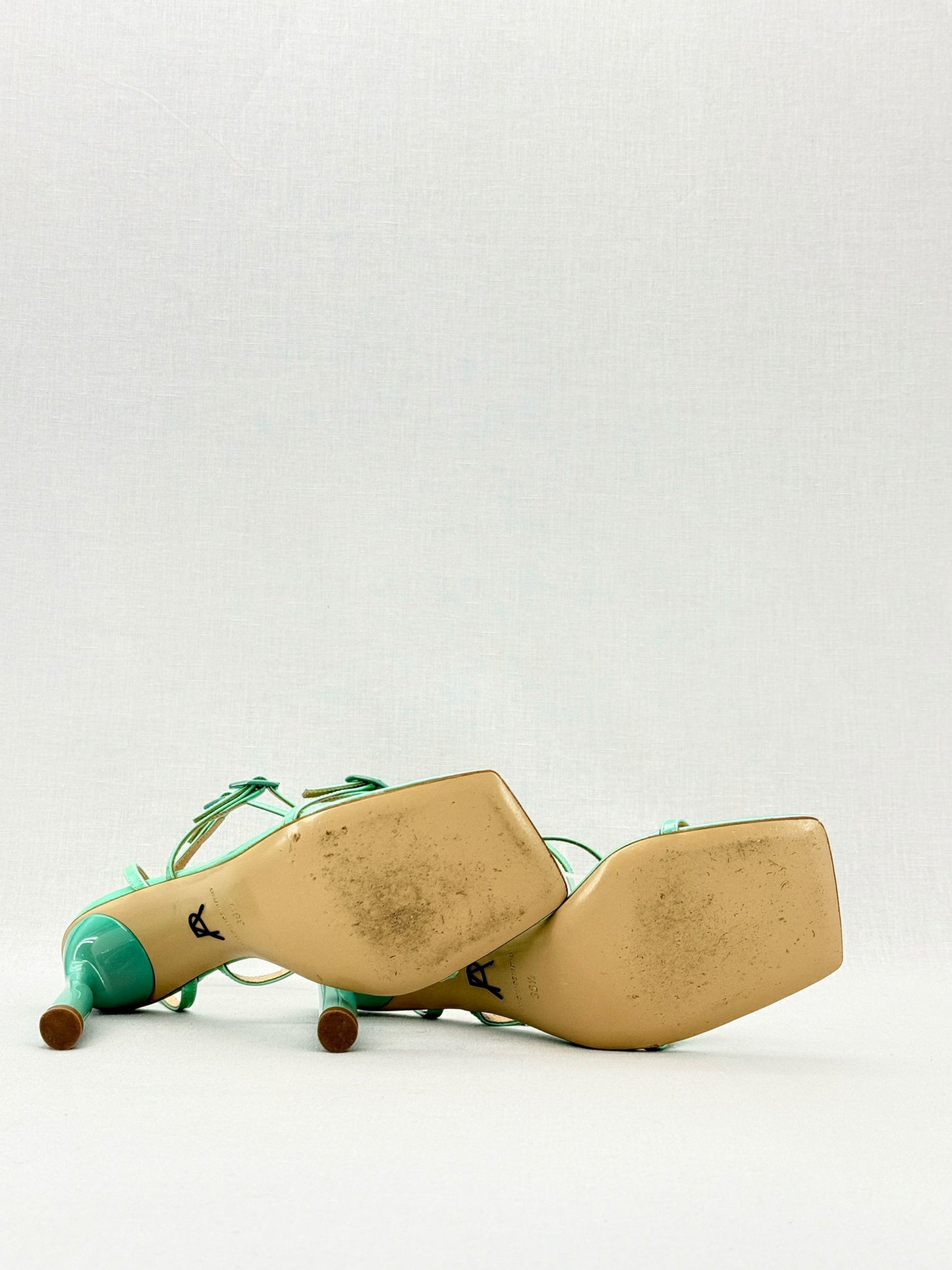 PAUL ANDREW Aqua Green Size EU 38.5 Heeled Sandals