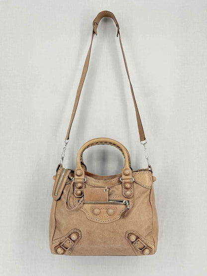 BALENCIAGA Motorcross Beige Top Handle