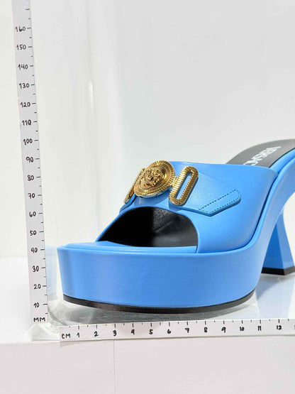 VERSACE Medusa Biggie Blue Size EU 37 Mules