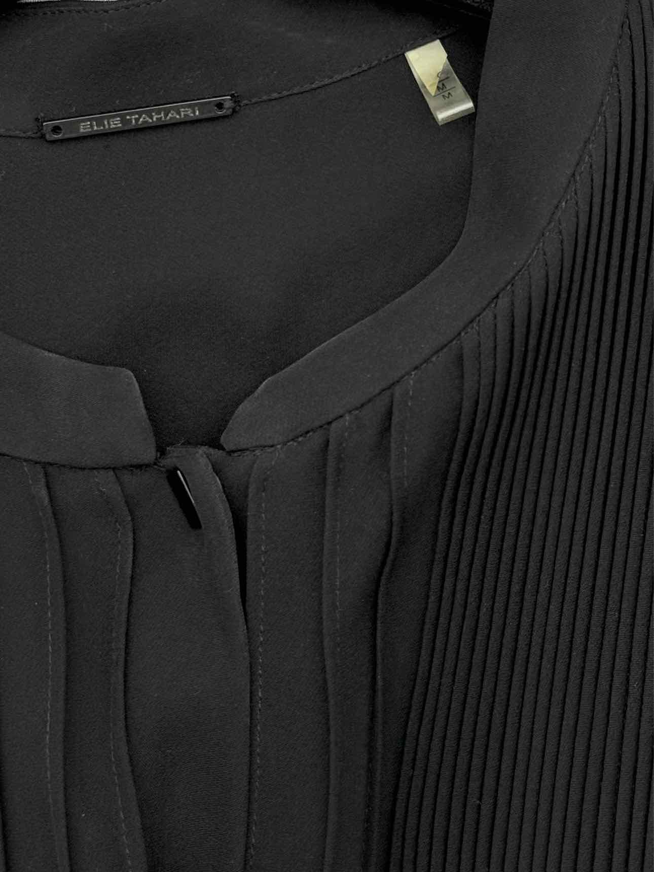 ELIE TAHARI Black Size Medium Knee Length Dress