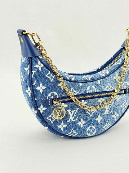 LOUIS VUITTON Loop Blue Monogram Shoulder Bag