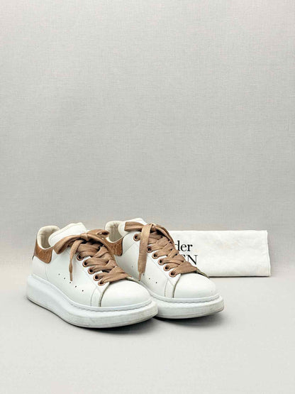 ALEXANDER MCQUEEN White & Bronze Size EU 37 Sneakers