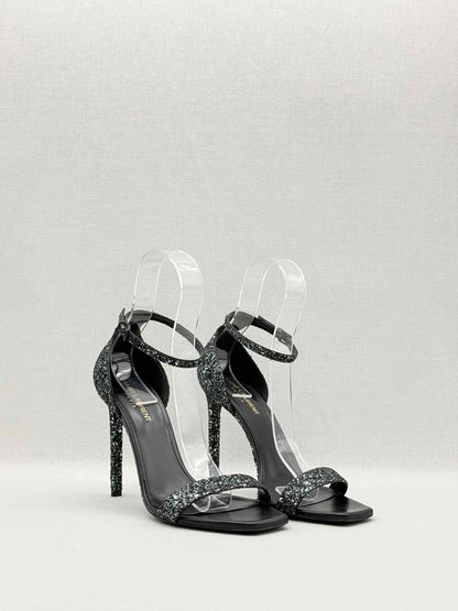 SAINT LAURENT Ambar Glitter Size EU 40 Heeled Sandals