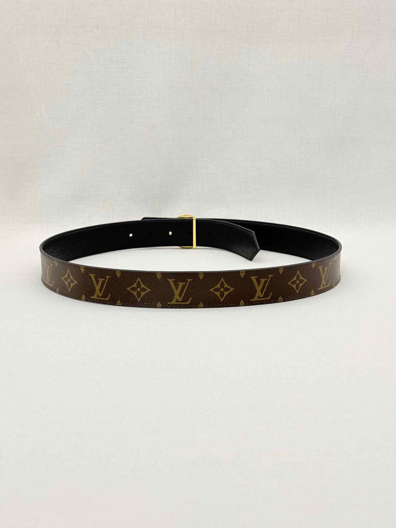 LOUIS VUITTON Brown & Black Monogram Belt