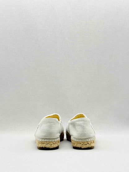 CHANEL Espadrille Off-white & Black Size EU 38 Flats