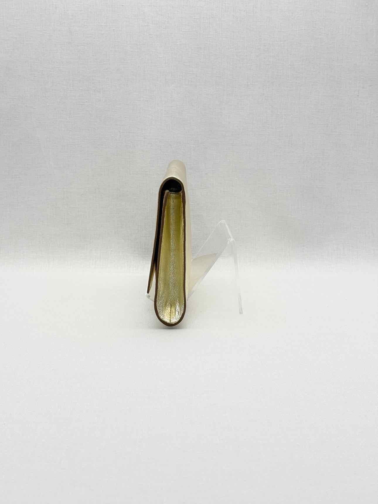 YVES SAINT LAURENT Belle De Jour Metallic Gold Clutch