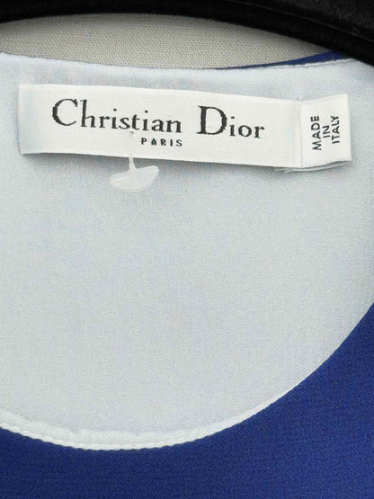 CHRISTIAN DIOR Blue & White Size US 6 Short Dress