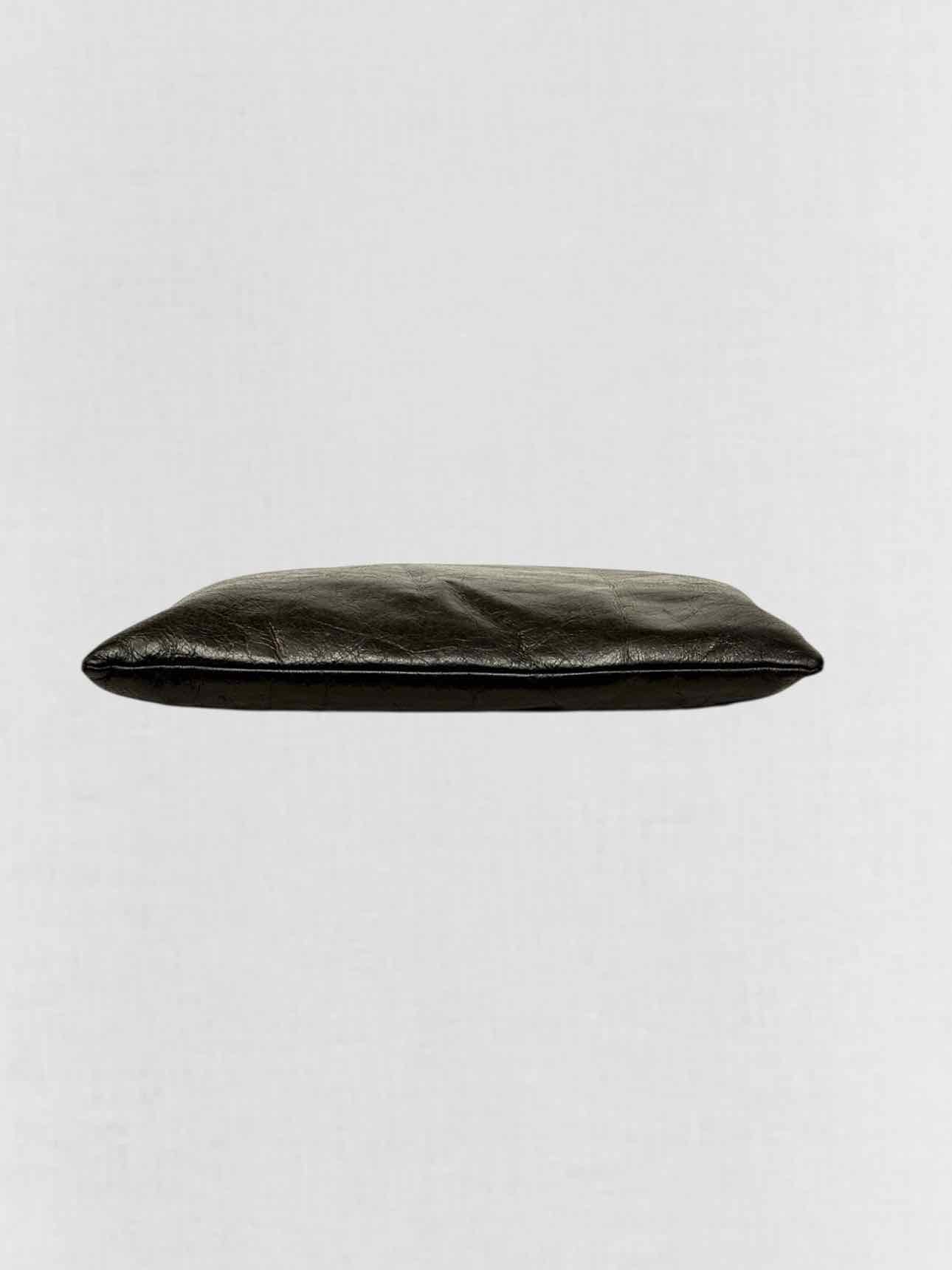 BALENCIAGA Black Logo Print Clutch