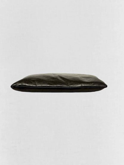 BALENCIAGA Black Logo Print Clutch
