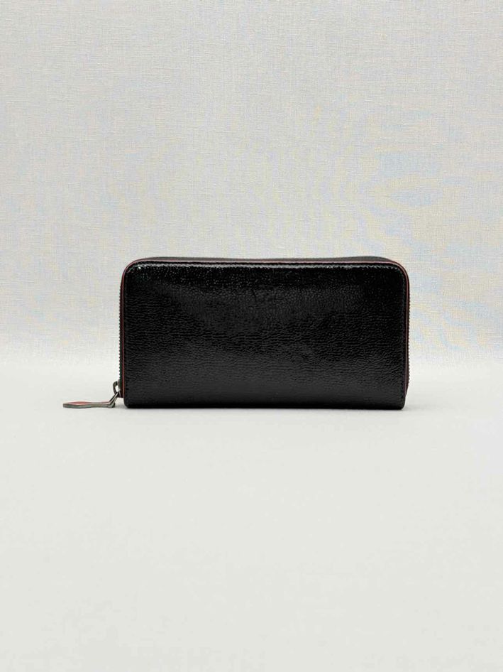 CHRISTIAN LOUBOUTIN Black Pebbled Continental Wallet