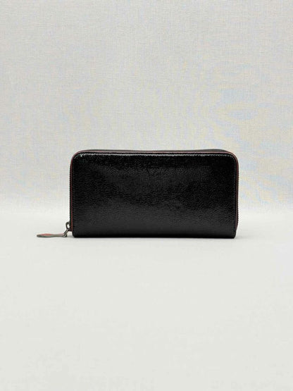 CHRISTIAN LOUBOUTIN Black Pebbled Continental Wallet