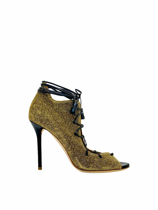 MALONE SOULIERS Gold Heeled Sandals