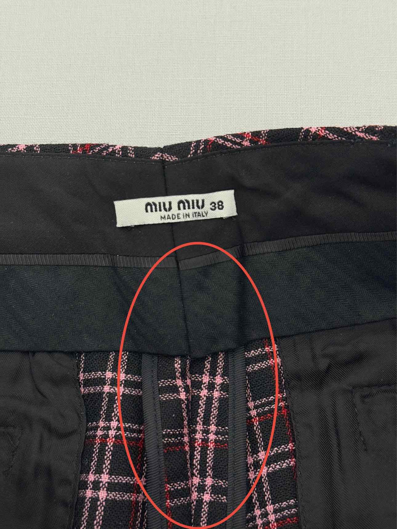 MIU MIU Black Multicolor Size 28 Pants