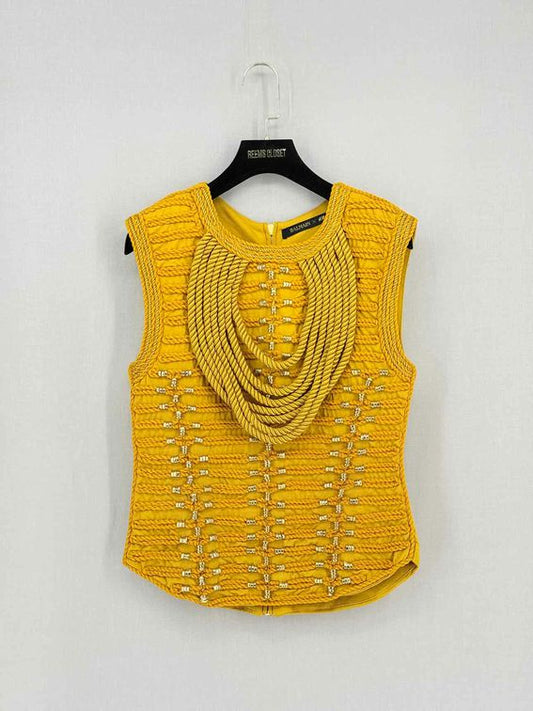 BALMAIN Yellow Size US 4 Top