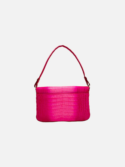 MARIA OLIVER Luisa Fuchsia Glazed Baguette Bag