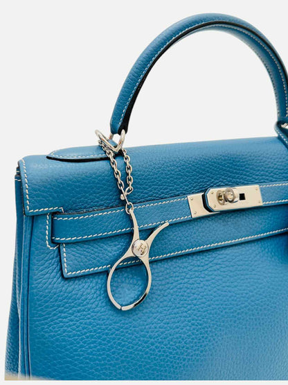 HERMES Kelly Bleu Jean Top Handle