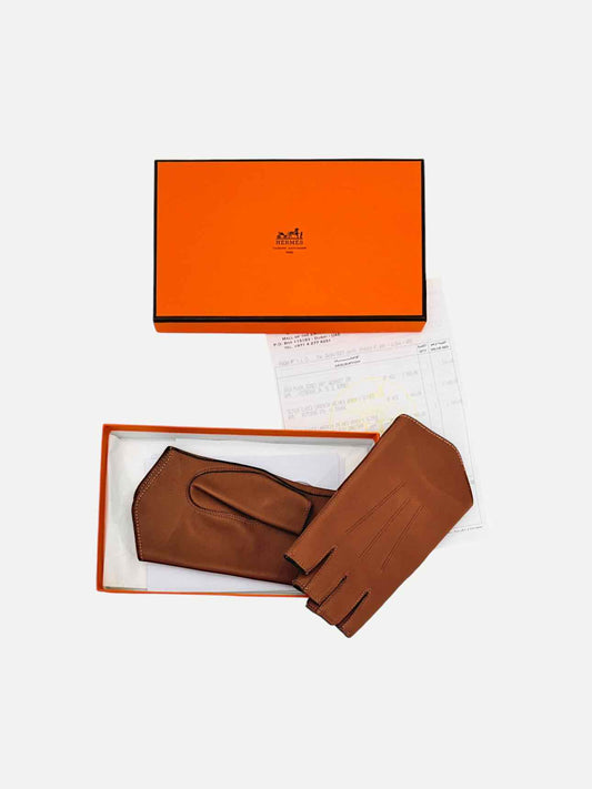 HERMES Brown Gloves